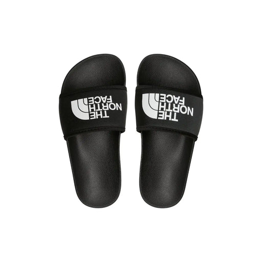 Schwarze The North Face Damen-Slipper mit weißem Logo am Riemen für den Alltag