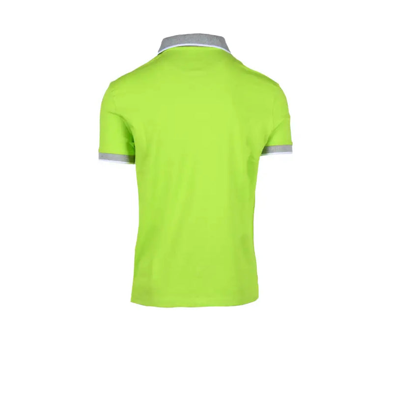 Helles Limettengrün North Sails Herren-Poloshirt mit grauem Kragenbesatz, schmal geschnitten, kurzärmelig, aus Baumwolle