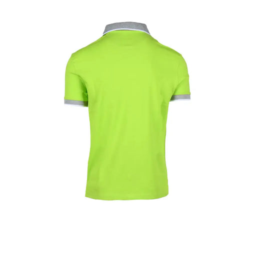 Helles Limettengrün North Sails Herren-Poloshirt mit grauem Kragenbesatz, schmal geschnitten, kurzärmelig, aus Baumwolle