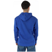 North sails men’s royal blue hooded sweatshirt in cotton blend with long sleeves and relaxed fit displayed from the back
