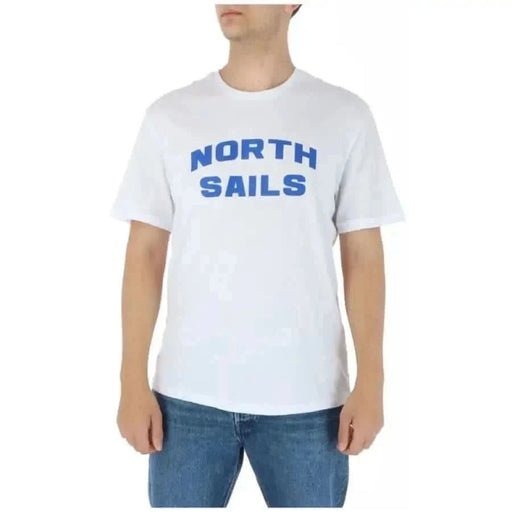 North Sails - Männer T-Shirt - weiß / S - Bekleidung T-Shirts