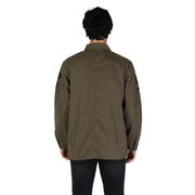 Olive green button-down shirt from Replay Men’s Classic Long Green Shirt collection