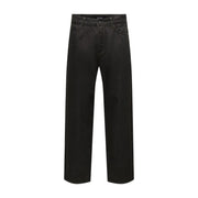 Only Weit geschnittene Jeans von Onsfarel für Damen in Schwarz mit fünf Taschen, Vorderansicht