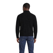 Only & Sons Cardigan FRAME RLX für Herren aus schwarzem Rippstrick mit Rollkragen, Vorderansicht