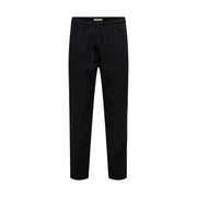 Black cotton joggers with drawstring waistband and tapered legs from Only & Sons men trousers collection