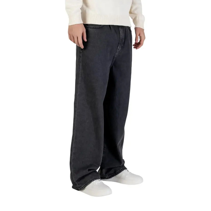 Only Schwarze Herren-Jeans aus Baumwolle von and Sons mit dunkler Waschung, lässigem geradem Bein und klassischen Ziernähten.