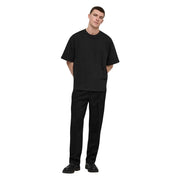 Black oversized crewneck t-shirt with relaxed fit and short sleeves by Only Sons for men casual wear