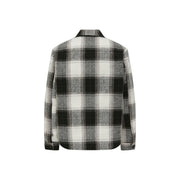 Only & Sons Herrenblazer mit Karomuster aus schwarzem Polyester mit strukturiertem, schwarz-weiß kariertem Flanellgewebe