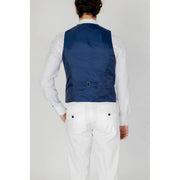 Only Herrenweste von and Sons in Marineblau mit tailliertem Design und dezentem Glanz für formelle und gehobene Freizeitkleidung