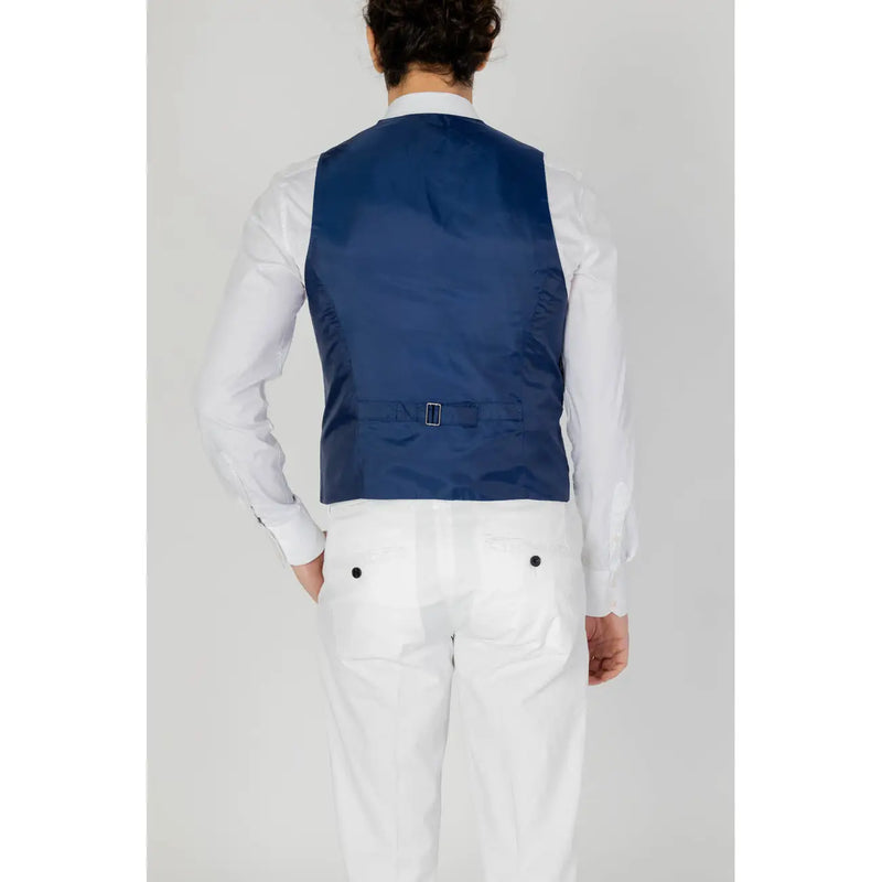 Only Herrenweste von and Sons in Marineblau mit tailliertem Design und dezentem Glanz für formelle und gehobene Freizeitkleidung