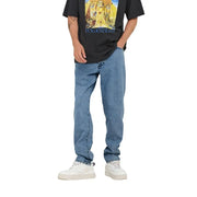 Only and Sons Herren-Jeans aus hellblauer Baumwolle, mittlere Waschung, bequeme Passform mit klassischem Fünf-Taschen-Design