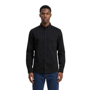 Only & Sons Schwarzes Herrenhemd mit Knopfleiste, Brusttasche und langen Ärmeln für formelle und legere Anlässe