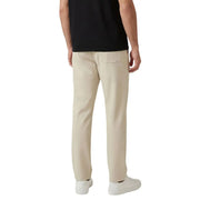 Only & Sons men beige chino trousers with a clean straight-leg cut and subtle side pockets