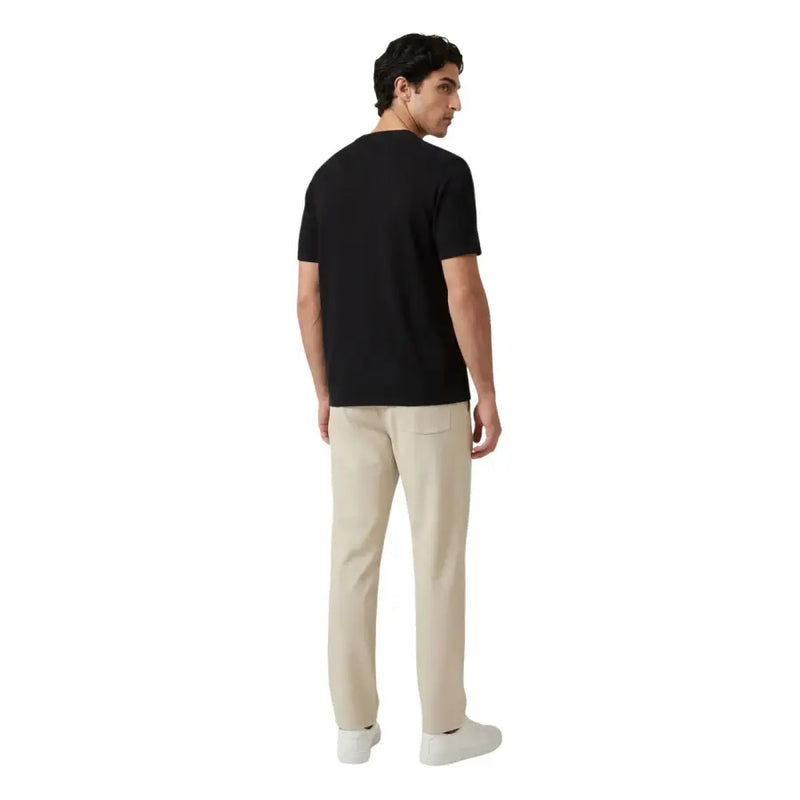 Only & Sons Herrenhose mit schwarzem Kurzarm t-shirt mit schlichtem Rundhalsausschnitt und anliegendem, glattem Stoff