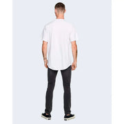 Only & Sons Herren-T-Shirt aus weißer Baumwolle, Oversized-Schnitt mit kurzen Ärmeln, lockerer Passform und abgerundetem Saum, Vorderansicht