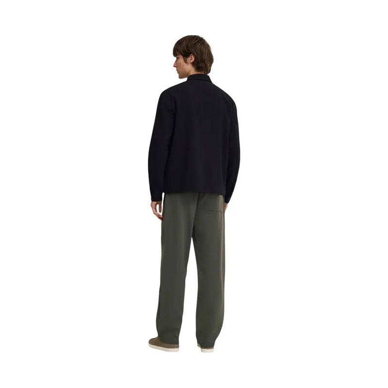 Only und Söhne Herrenblazer aus schwarzem Polyester mit normaler Passform und dunkelblauem Wollmuster, langen Ärmeln und klassischem Kragen