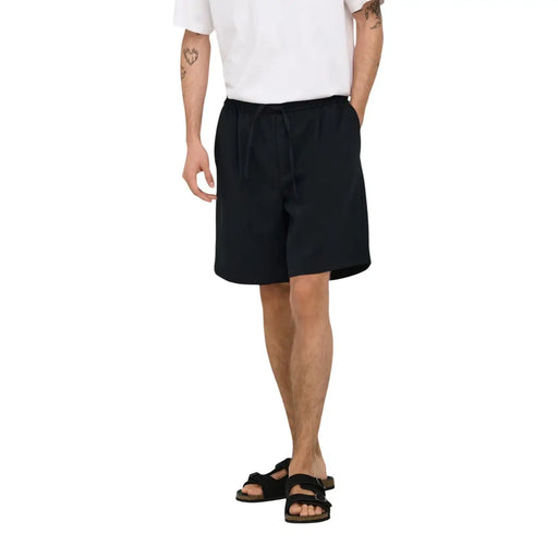 Only Sons Shorts ONSWILL für Herren in Schwarz mit Kordelzug im Bund und Seitentaschen, Vorderansicht