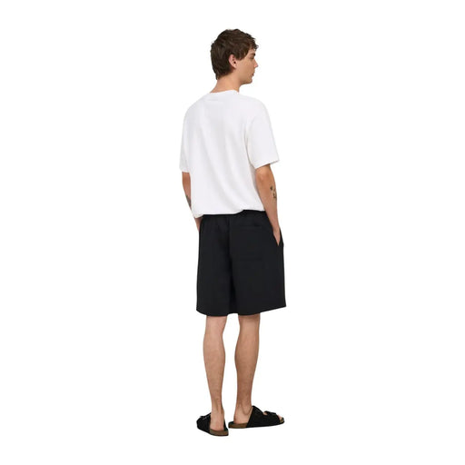 Only & Sons Schwarze Onswill-Shorts für Herren mit geradem Bein und minimalistischem Design, Vorderansicht