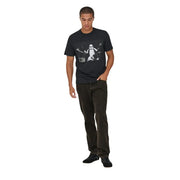 Only Gerade Jeans t-shirt Für Männer in Schwarz mit weißer Stormtrooper-Trommelgrafik, Vorderansicht