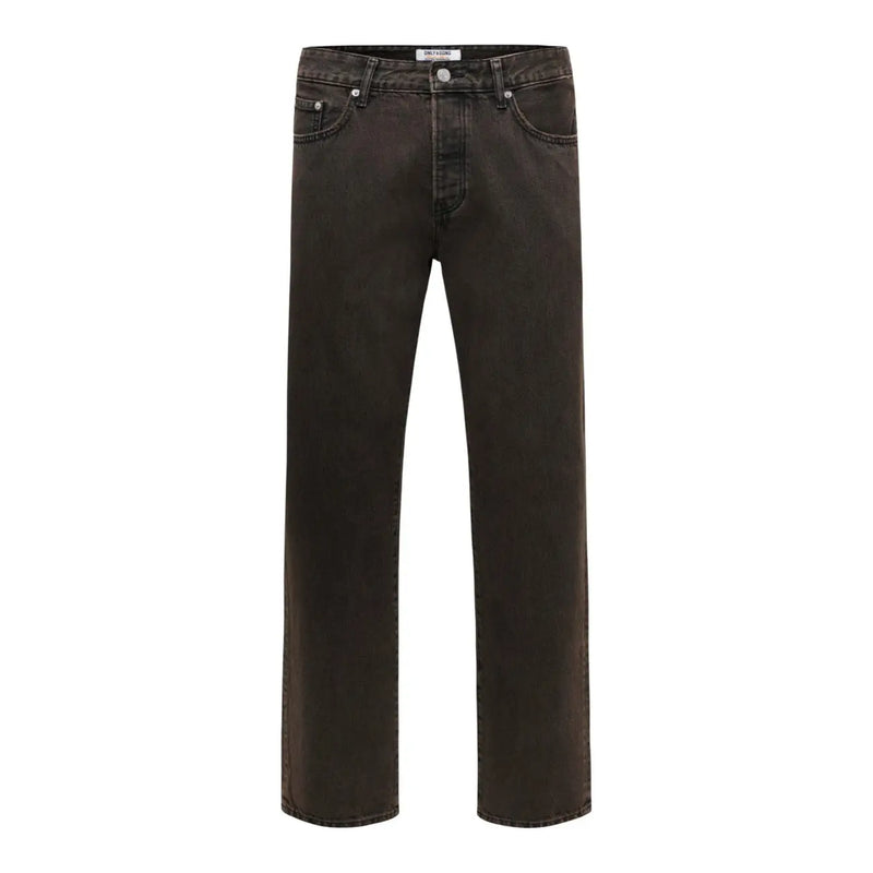Only Gerade geschnittene Jeans für Damen aus dunkelblauem Denim mit fünf Taschen, Vorderansicht