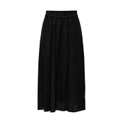 Black cotton midi skirt with elastic waistband by Only Women casual summer apparel