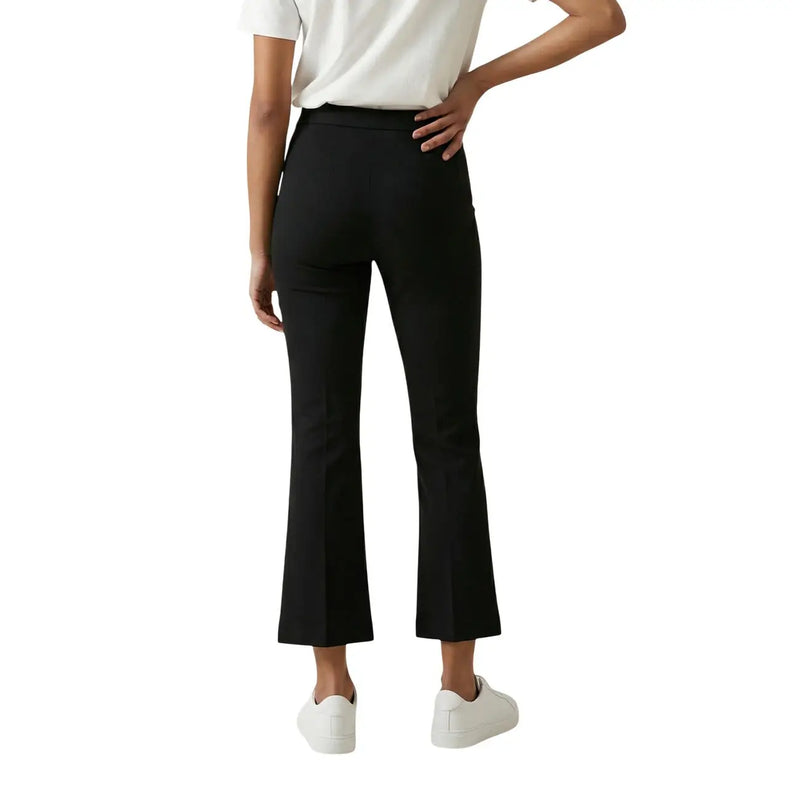 Only Schwarze Damen-Schlaghose Astrid Life HW mit hohem Bund, elegantem Schnitt und glattem Stoff