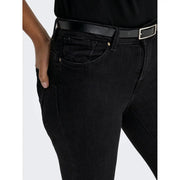 Only Schwarze Damenjeans aus Bio-Baumwolle mit elegantem, figurbetontem Schnitt und dezenten Waschungsdetails