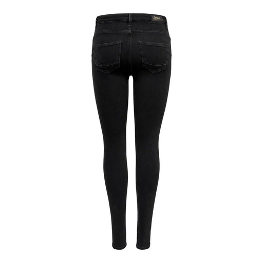 Only Schwarze Skinny-Jeans aus Bio-Baumwolle für Damen mit elegantem, figurbetontem Design und dezenten Ziernähten