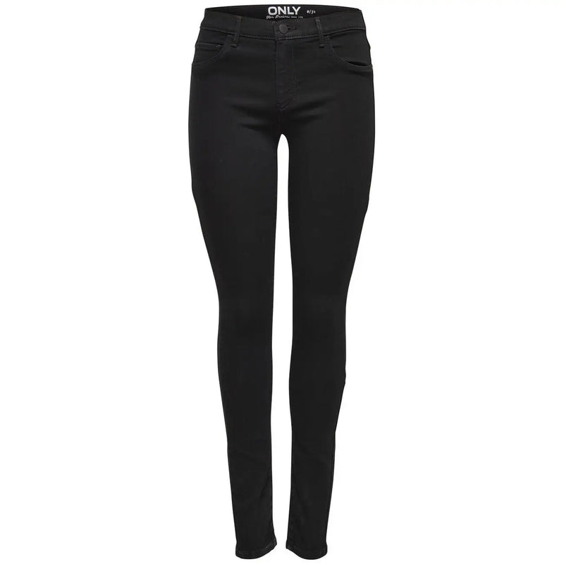 Only Schwarze Damen-Stretch-Skinny-Jeans mit elegantem, figurbetontem Design aus Viskosemischgewebe