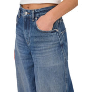 Only Damen-Jeans im Barrel-Stil aus Baumwoll-Denim mit klassischem Fünf-Taschen-Design und silberfarbenen Beschlägen