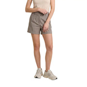 Beige high waisted tailored shorts with pleated design made of grey polyester for women by only