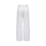 Only Weiße Damen-Jeans aus Baumwoll-Denim mit geradem Bein, minimalistischem Design und dezenten Ziernähten.