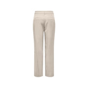 Beige only Gerade geschnittene Damenhose aus Viskose, normale Passform und dezente Gesäßtaschen, von hinten gesehen