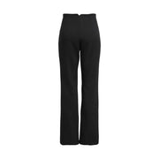 Schwarze, hochgeschnittene Hose mit geradem Bein aus Viskosemischung mit elegantem, tailliertem Schnitt für Frühling/Sommer von only Frauen