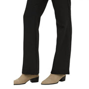 Only Schwarze Damenhose aus Viskosemischung mit geradem Bein, tailliertem Stoff und dezenten Seitennähten für Frühling und Sommer