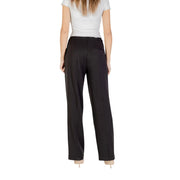 Schwarze Hose mit weitem Bein only Damen-Kleid mit eleganter, taillierter Passform, dezenten Bügelfalten, Reißverschluss und Knopf, reguläre Passform, Material