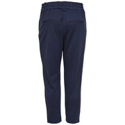 Marineblaue Hose aus Viskosemischgewebe mit elastischem Bund und zwei Gesäßtaschen only Damen-Spitzendesign Herbst/Winter, Rückansicht