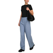 Hellblau only Damen-Polyesterhose mit weitem Bein, hohem Bund und Reißverschluss in Größe mm