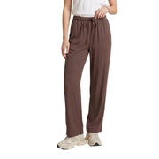 Braune, locker sitzende Viskosehose mit elastischem Bund und Kordelzug von only Damen Madeli Oaklyn Long Kollektion