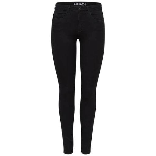 Only women’s black skinny jeans in comfort denim featuring a sleek form-fitting design for fall winter wear