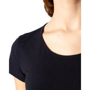Only Schwarzes Damen-T-Shirt mit kurzen Ärmeln und Rundhalsausschnitt aus Baumwolle mit schlichtem und komfortablem Design