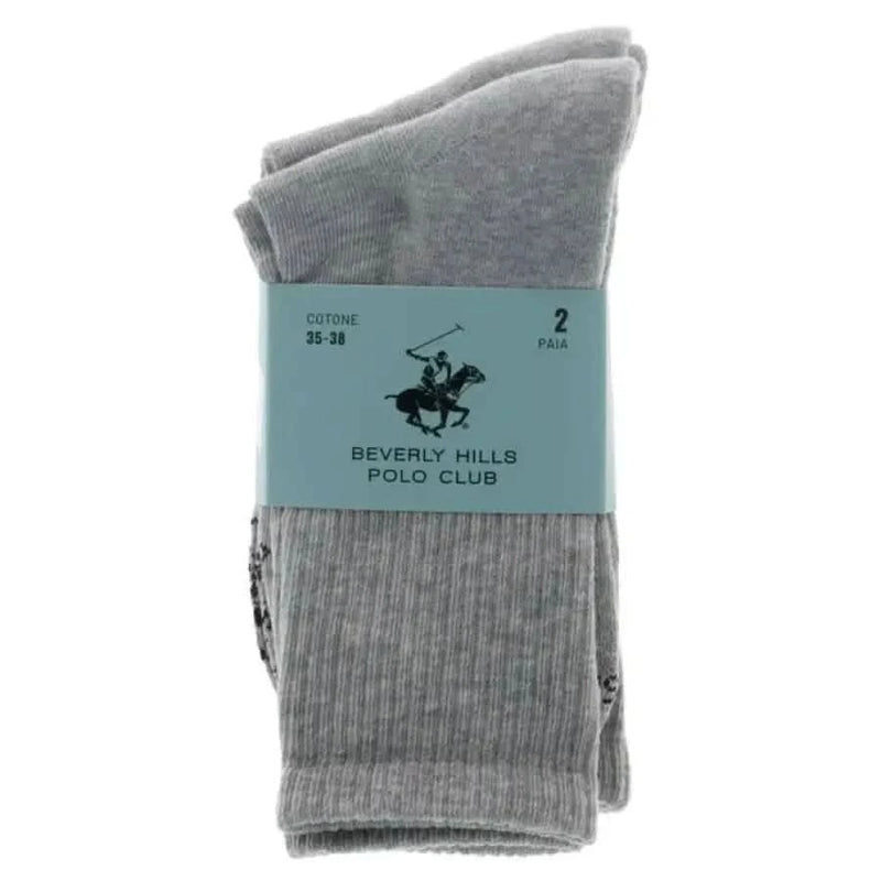 Zweierpackung graue Socken von Beverly Hills Polo Club für Herrenunterwäschekollektion