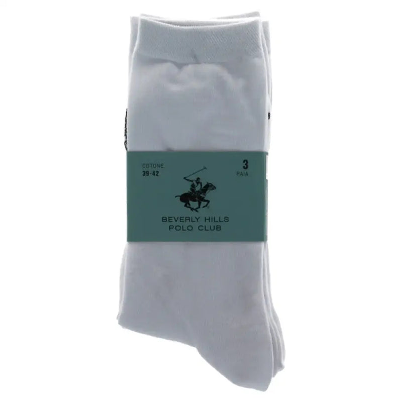 Packung Beverly Hills Polo Club weiße und graue Socken für bequemes Tragen im Alltag