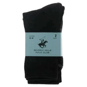 Schwarze Socken mit blauem Verpackungsetikett von Beverly Hills Polo Club Herrenunterwäsche