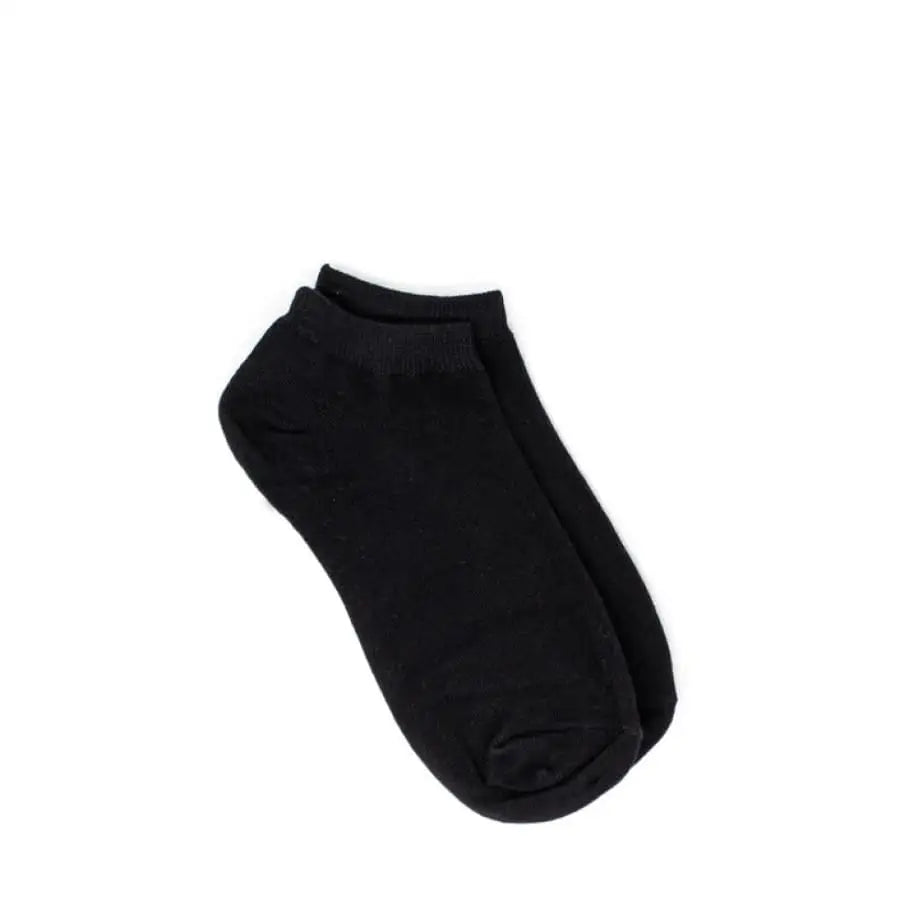 Jack & Jones black socks, part of Jones men underwear collection, on white background.