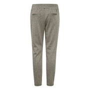 Pair of checkered tapered trousers with elastic waistband from Ichi – Ichi Women Trousers