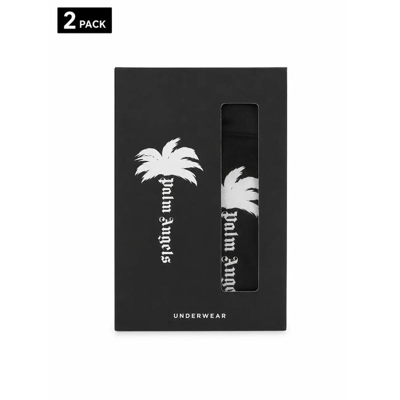 Herren-Baumwollunterwäsche „Black Palm Angels“ in einer eleganten Box mit weißem Palmen- und Markenlogo-Design