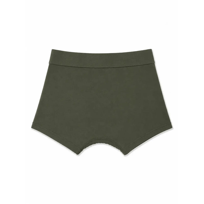 Olivgrüne Palm Angels Herren-Baumwollslips mit glattem, nahtlosem Stoff und flachem, elastischem Bund.