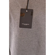 Gray heathered cotton sweatshirt with black Paolo Pecora Milano brand tag from Paolo Pecora men knitwear collection