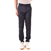 Herrenhose von Paolo Pecora in Dunkelmarineblau mit schmaler Passform und dezenten Seitenstreifen für einen eleganten Look